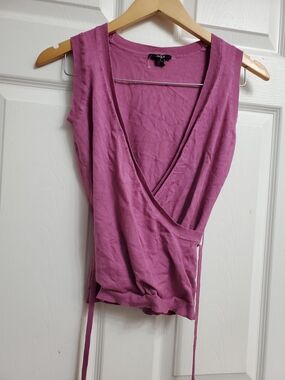 Jacob Wrap-Style Sleeveless Shirt - SIZE XS